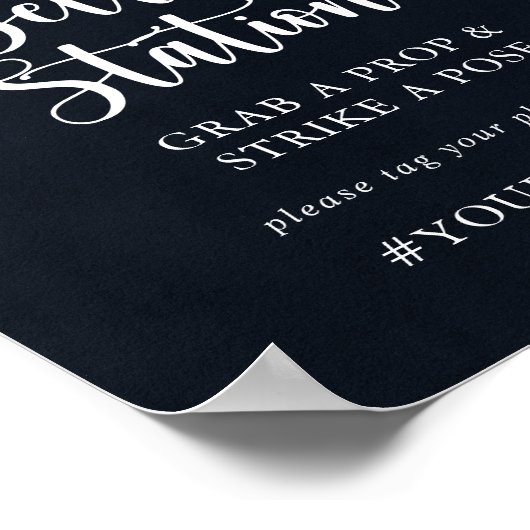 Poster Panneau de station Selfie Rustique (Coin)