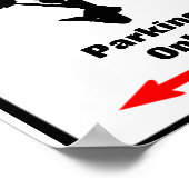 Poster Panneau de stationnement de la zone pom-pom girl (Coin)