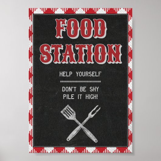 Poster Panneau de table 5x7 Jardin BBQ Anniversaire (Devant)