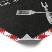 Poster Panneau de table 8x10 Jardins BBQ Anniversaire des (Coin)