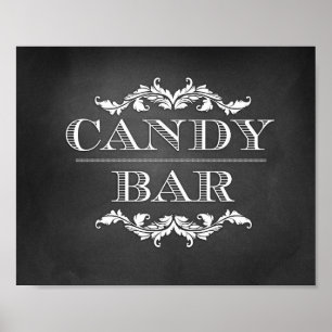 Poster Panneau de table Barre de bonbons 8x10