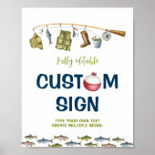 Poster Panneau de table Big One Fishing Anniversaire (Devant)