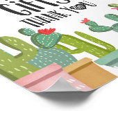 Poster Panneau de table Cactus Merci pour Cartes et Cadea (Coin)