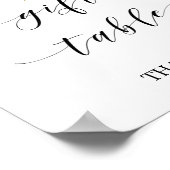 Poster Panneau de table cadeau rose blush et or aquarelle (Coin)