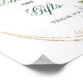 Poster Panneau de table Cartes et Cadeaux Feuillage Vert (Coin)