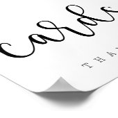 Poster Panneau de Table Cartes | Typographie Chic (Coin)