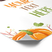 Poster Panneau de table Citrouille Automne Camion Rouge C (Coin)