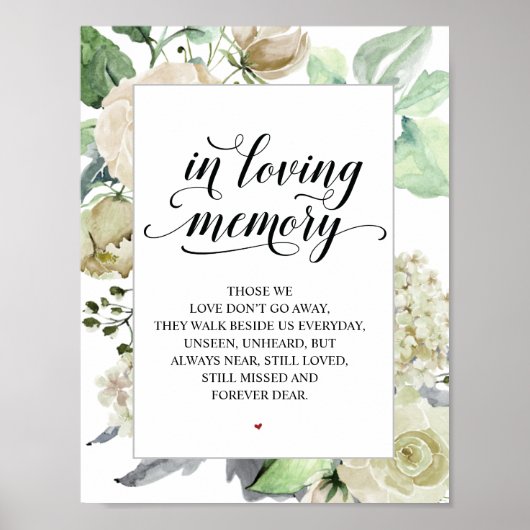 Poster Panneau de table commémoratif de mariage classique (Devant)