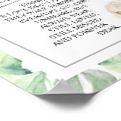 Poster Panneau de table commémoratif de mariage classique (Coin)