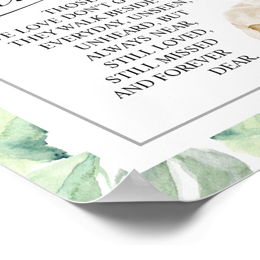 Poster Panneau de table commémoratif de mariage classique (Coin)