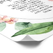 Poster Panneau de table commémoratif de mariage de printe (Coin)