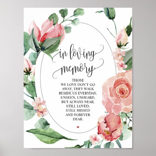 Poster Panneau de table commémoratif de mariage de printe (Devant)
