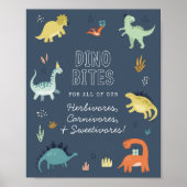 Poster Panneau de table Cute Dinosaur Dino Bites (Devant)