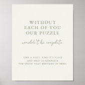 Poster Panneau de table d'activité de puzzle de mariage m (Devant)