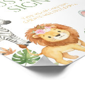 Poster Panneau de table d'anniversaire Animaux de la jung (Coin)