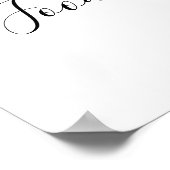 Poster Panneau de table de Baby shower minimal (Coin)