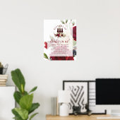 Poster Panneau de table de bar ouvert pour mariage d'hive (Bureau à domicile)