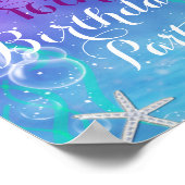 Poster Panneau de table de bienvenue de plage sous la mer (Coin)