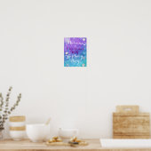 Poster Panneau de table de bienvenue de plage sous la mer (Cuisine)