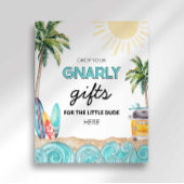 Poster Panneau de table de cadeaux de fête