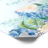 Poster Panneau de table de cadeaux de mariage Hydrangeas (Coin)