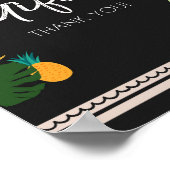 Poster Panneau de Table de Cadeaux Luau Tropical Fête d'A (Coin)