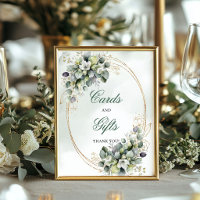 Panneau de table de cartes et cadeaux botaniques v