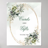Poster Panneau de table de cartes et cadeaux botaniques v (Devant)