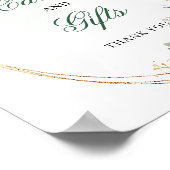 Poster Panneau de table de cartes et cadeaux de verdure v (Coin)