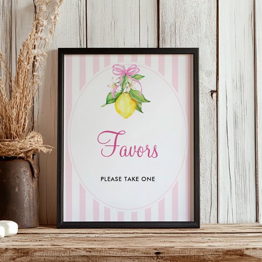 Poster Panneau de table de citrons