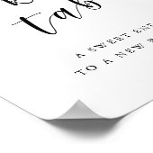 Poster Panneau de table de cookies de mariage de calligra (Coin)