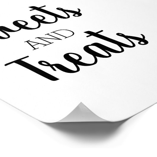 Poster Panneau de table de dessert (Coin)