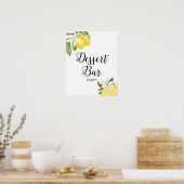 Poster Panneau de table de dessert Citron Citrus Douche P (Cuisine)