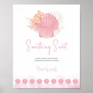 Poster Panneau de table de desserts pour Baby Shower Coqu