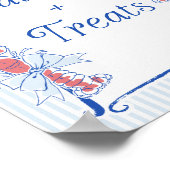 Poster Panneau de table de fête d'anniversaire côtier vin (Coin)