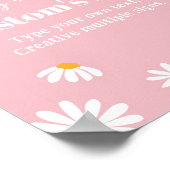 Poster Panneau de table de fête d'anniversaire rose pâle (Coin)