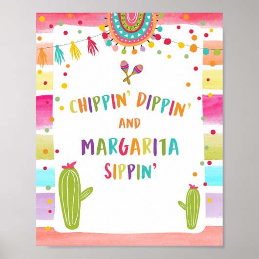 Poster Panneau de table de fête pour boire des margaritas (Devant)