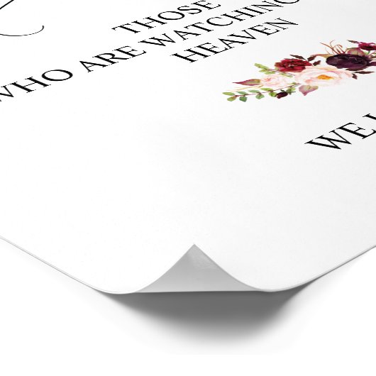 Poster Panneau de table de mariage à calligraphie rustiqu (Coin)