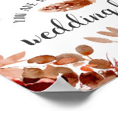 Poster Panneau de table de mariage avec bordure complète (Coin)