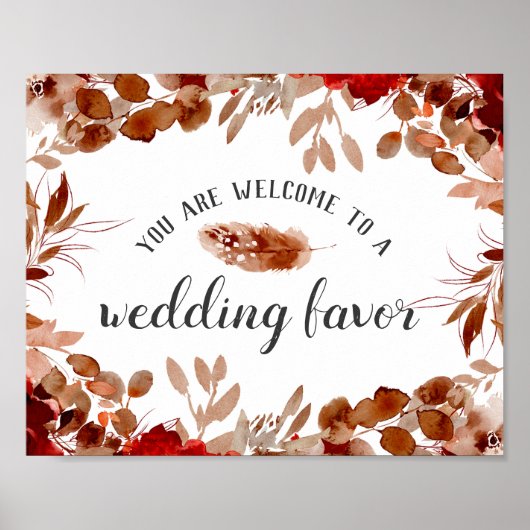Poster Panneau de table de mariage avec bordure complète (Devant)