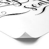 Poster Panneau de table de mariage 'Buvez et asseyez-vous (Coin)