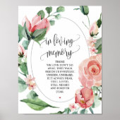 Poster Panneau de table de mariage de printemps avec verd (Devant)