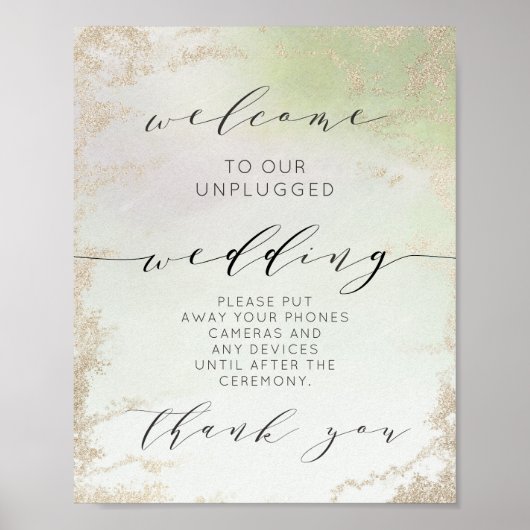 Poster Panneau de table de mariage débranché Ombre Spring (Devant)