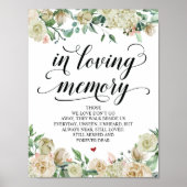Poster Panneau de table de mariage élégant et neutre pour (Devant)