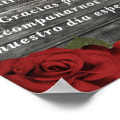 Poster Panneau de table de mariage en dentelle noire rust (Coin)