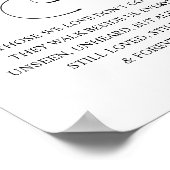 Poster Panneau de table de mariage mémorial élégant rusti (Coin)