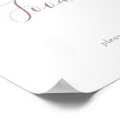 Poster Panneau de table de nourriture en rose gold minima (Coin)