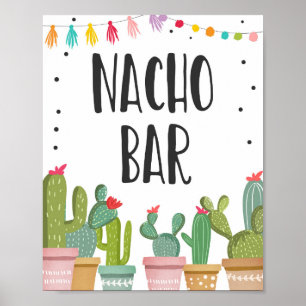 Poster Panneau de table de nourriture mexicaine Nacho Bar