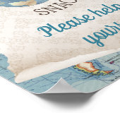 Poster Panneau de table de nourriture pour Baby Shower ca (Coin)