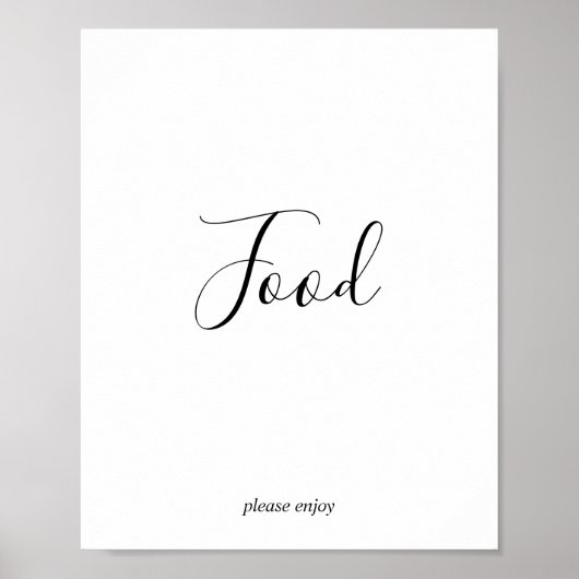 Poster Panneau de table de nourriture pour Baby Shower mi (Devant)